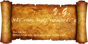 Váradi Gyöngyvirág névjegykártya