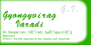 gyongyvirag varadi business card